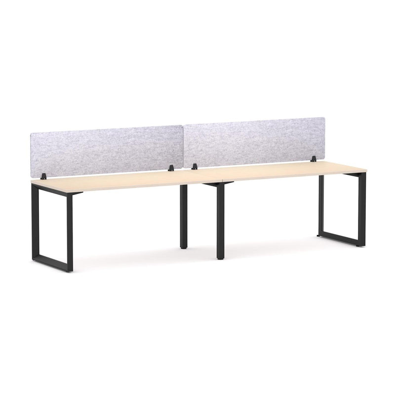 Anvil 2 User Single-Sided Desks, 50x50mm Triangular Loop Leg Design. Includes: AcoustiQ Screen