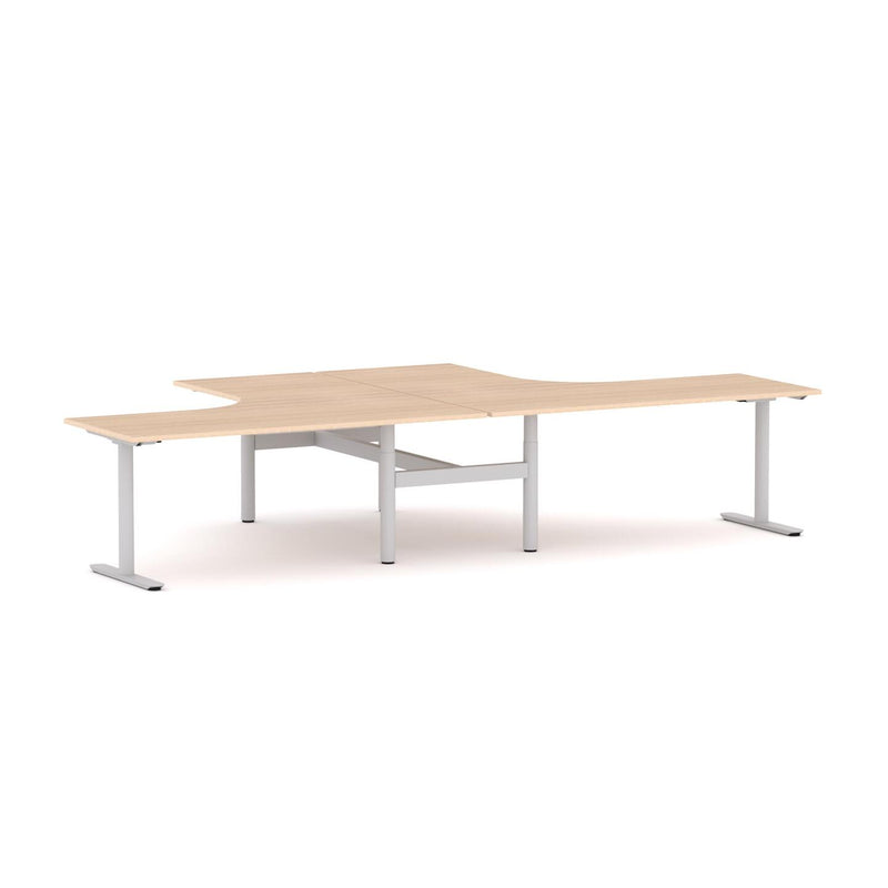 Agile Fixed Round 2-Person 90° Workstation