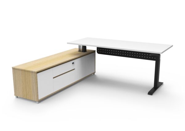 Boost Electric Height Adjustable - Executive Desk With Cabinet