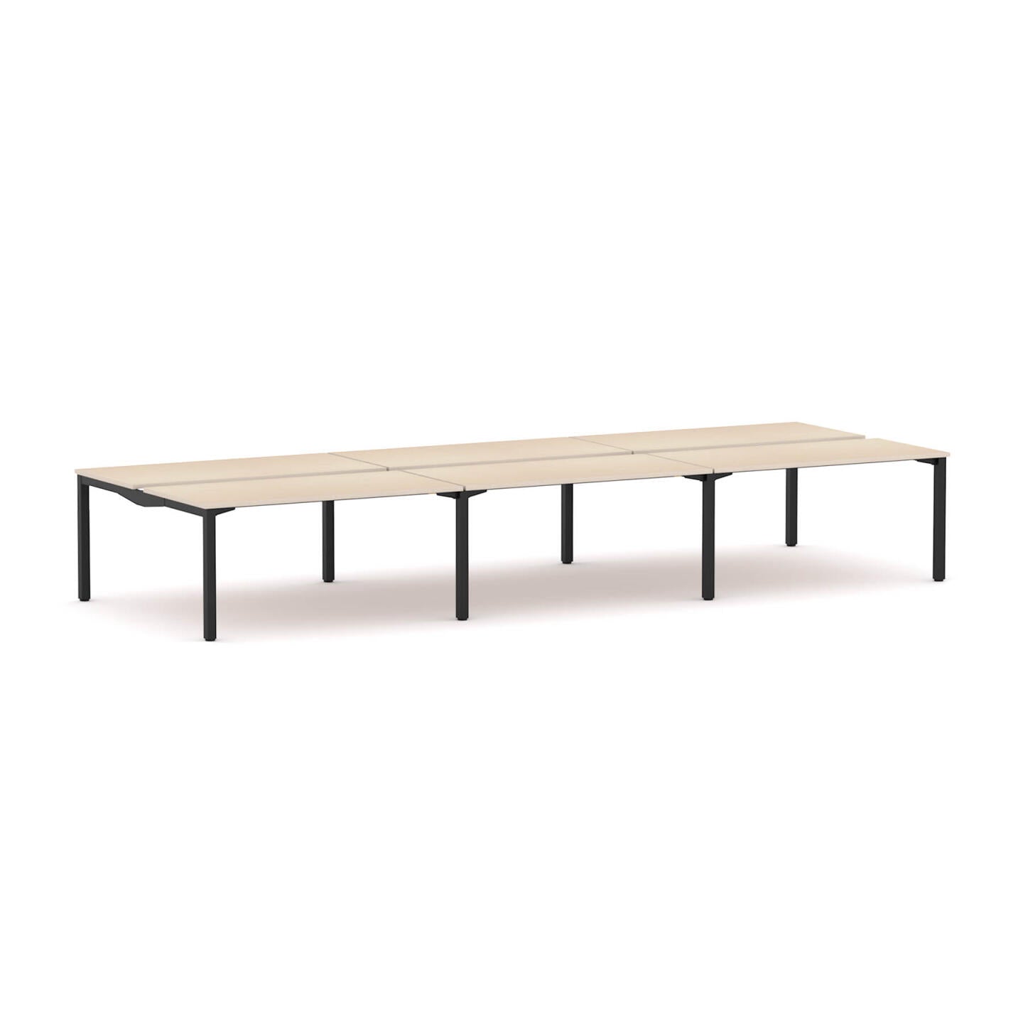 Axis Stretch 6-Person Double-sided Desk Workstation