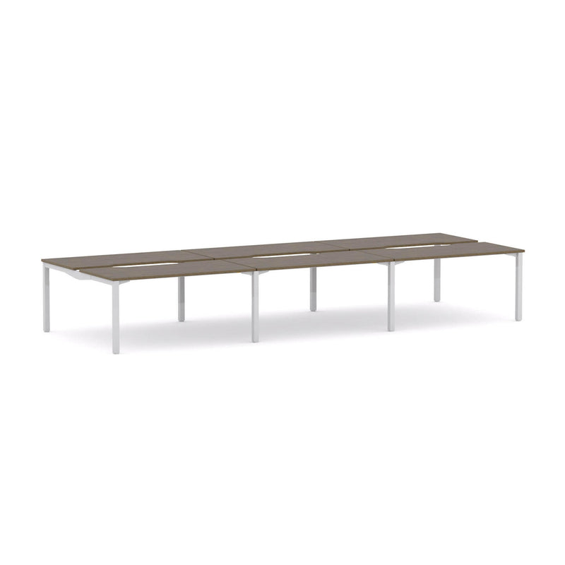 Axis Stretch 6-Person Double-sided Desk Workstation