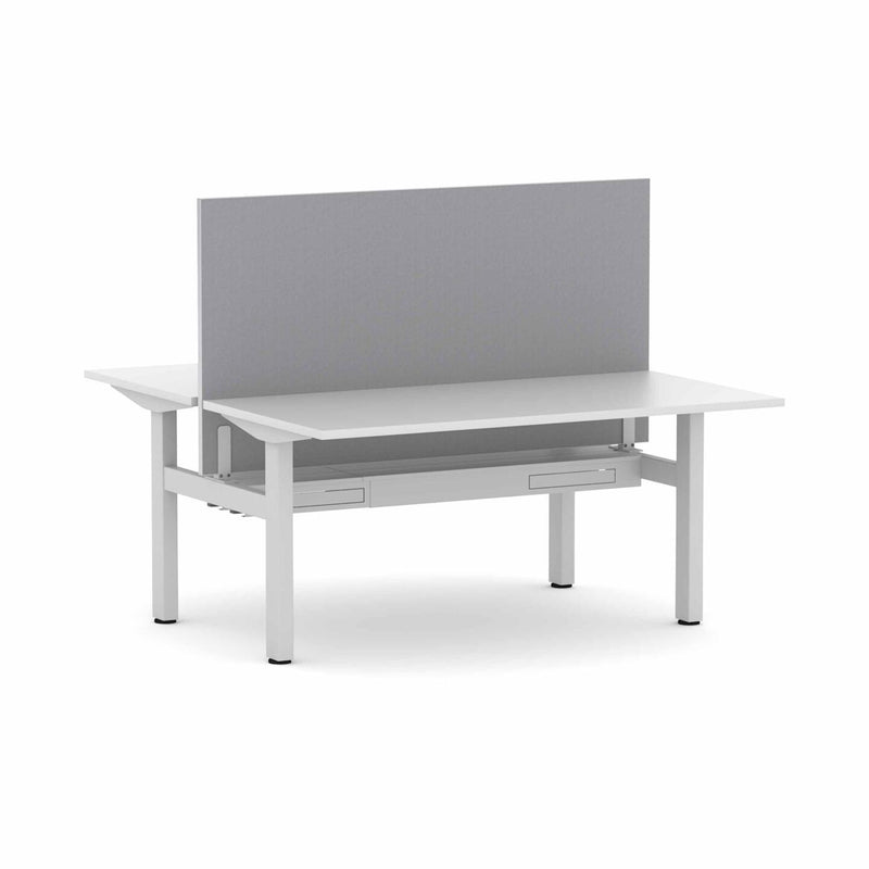 Klass Fixed 2-Person Double-sided Desk Workstation with Edge25 Screen
