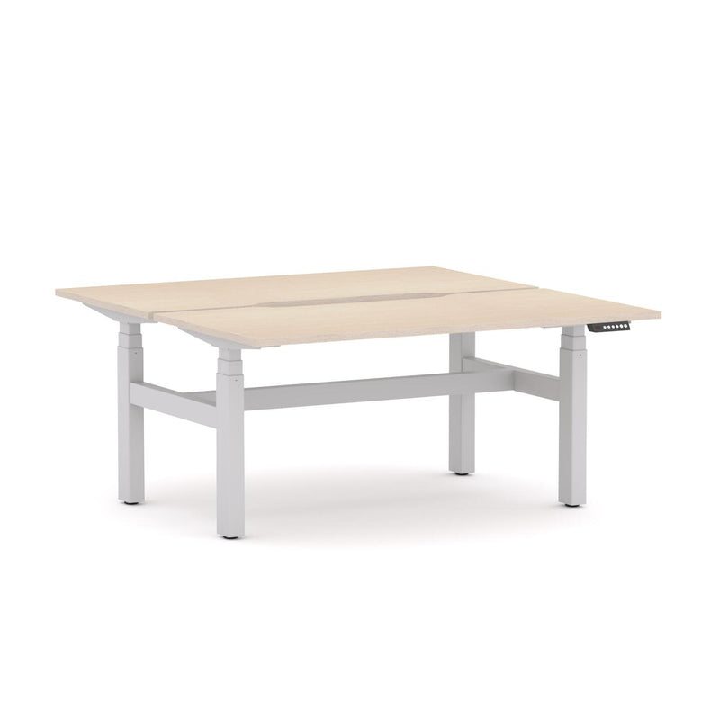 AgileMotion+ 3C/2M Electric Rectangle 2-Person Double-sided Desk Workstation