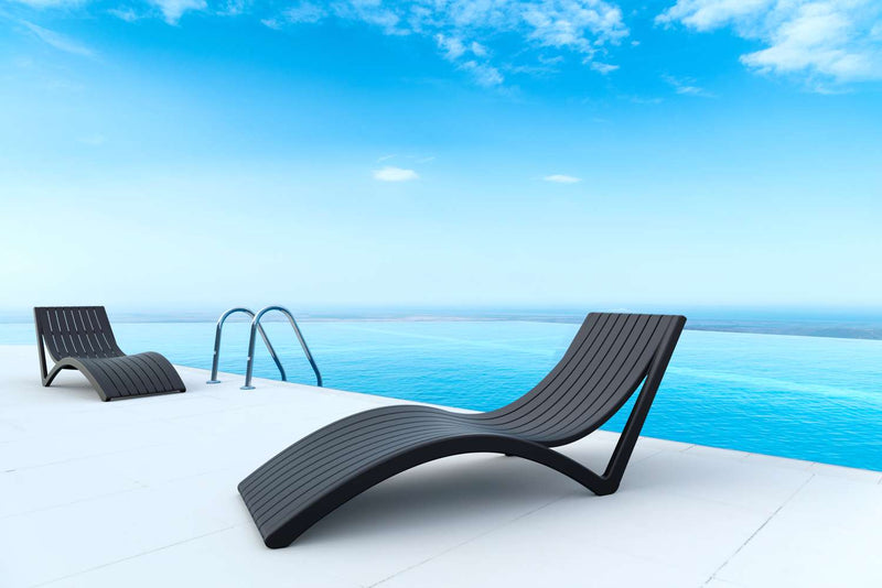 Slim Sunlounger with Cushion