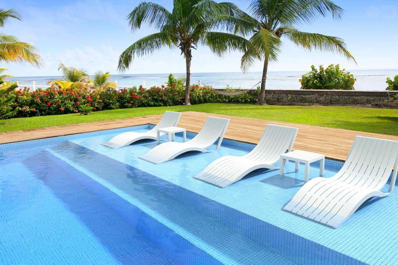 Slim Sunlounger with Cushion