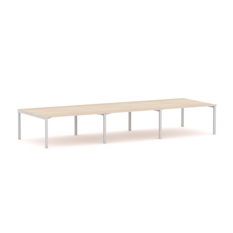 Axis 6-Person Double-sided Desk Workstation