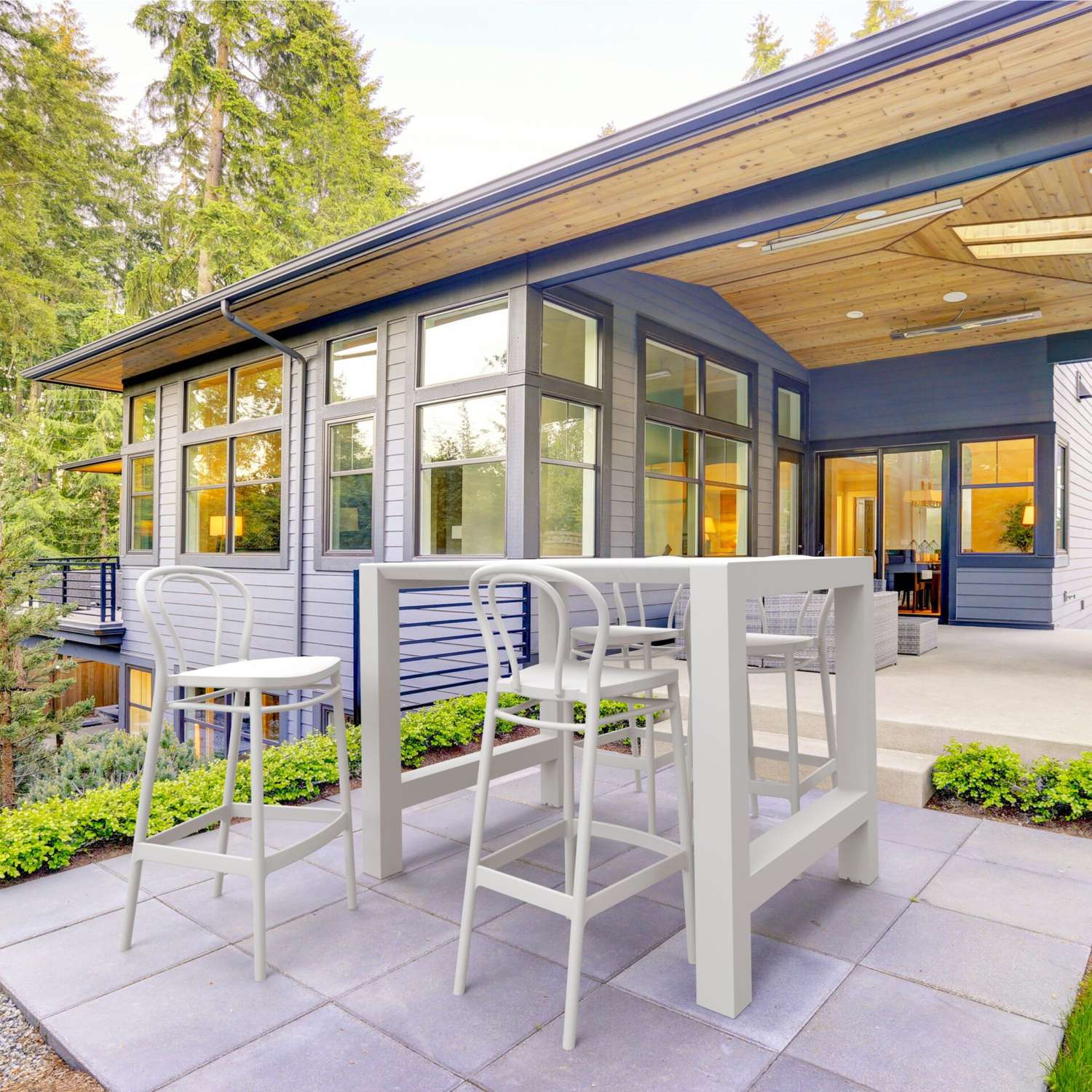 Siesta Vegas Bar Table/Victor Bar Stool 75cm (Dry Bar Height) 4 Seat Package