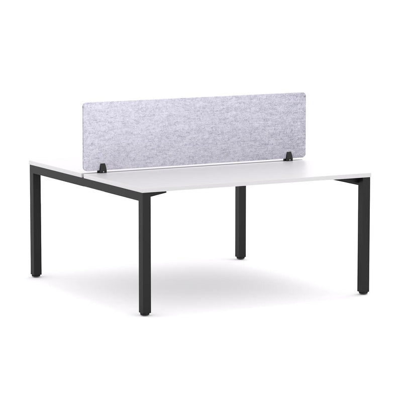 Axis 2 User Double-Sided Desks, 50x50mm Square Leg Design. Includes: AcoustiQ Screen