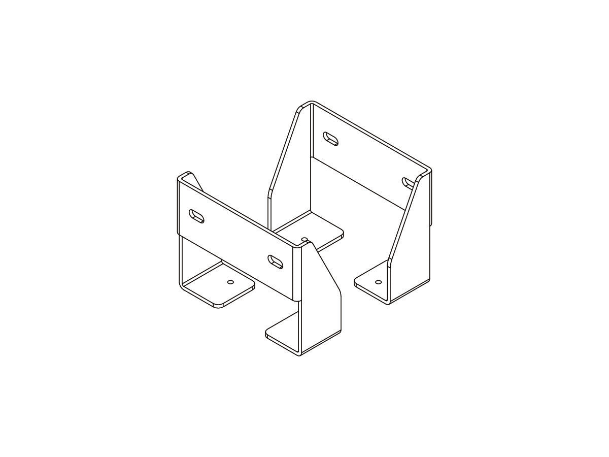 Agile Cable Tray Attachment Bracket Pair for Single Workstation