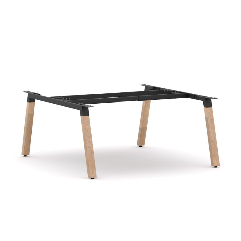 Plantation 2-Person Double-sided Desk Workstation Oak Frame Only
