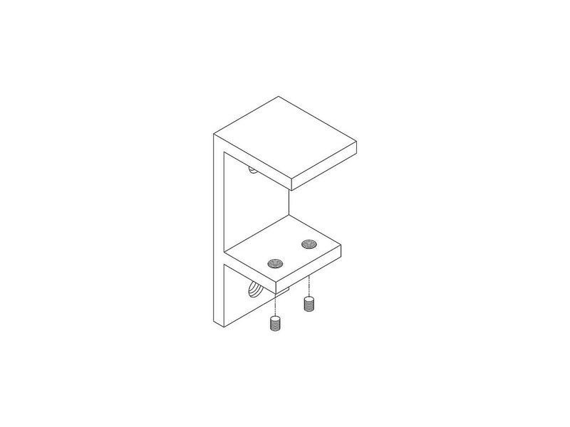 Axis/Anvil Desk Hung Screen Clamp Bracket