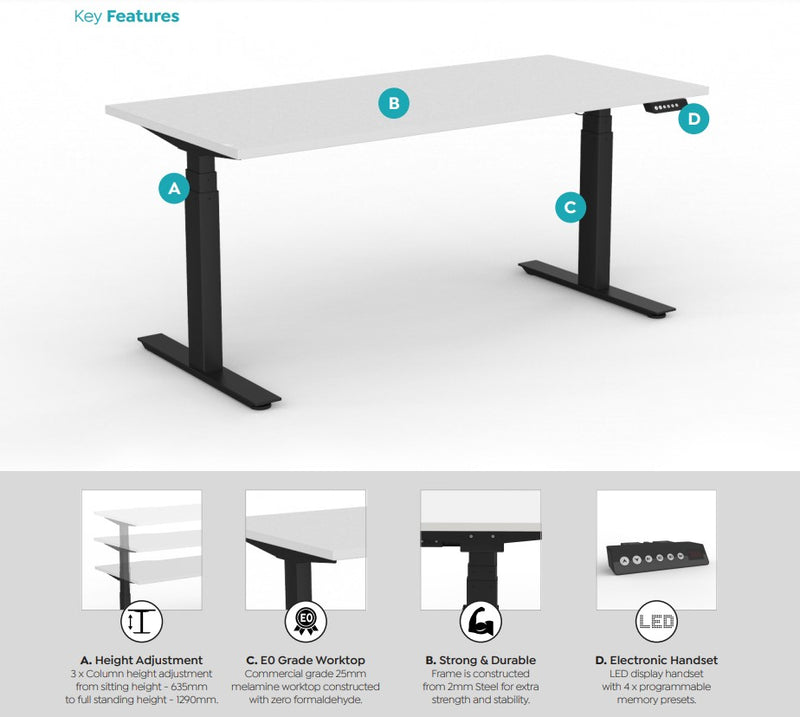 Agile Double Motor Electric Individual Desk