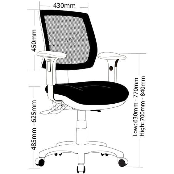 Avoca 2 Lever Mesh Back Task Chair