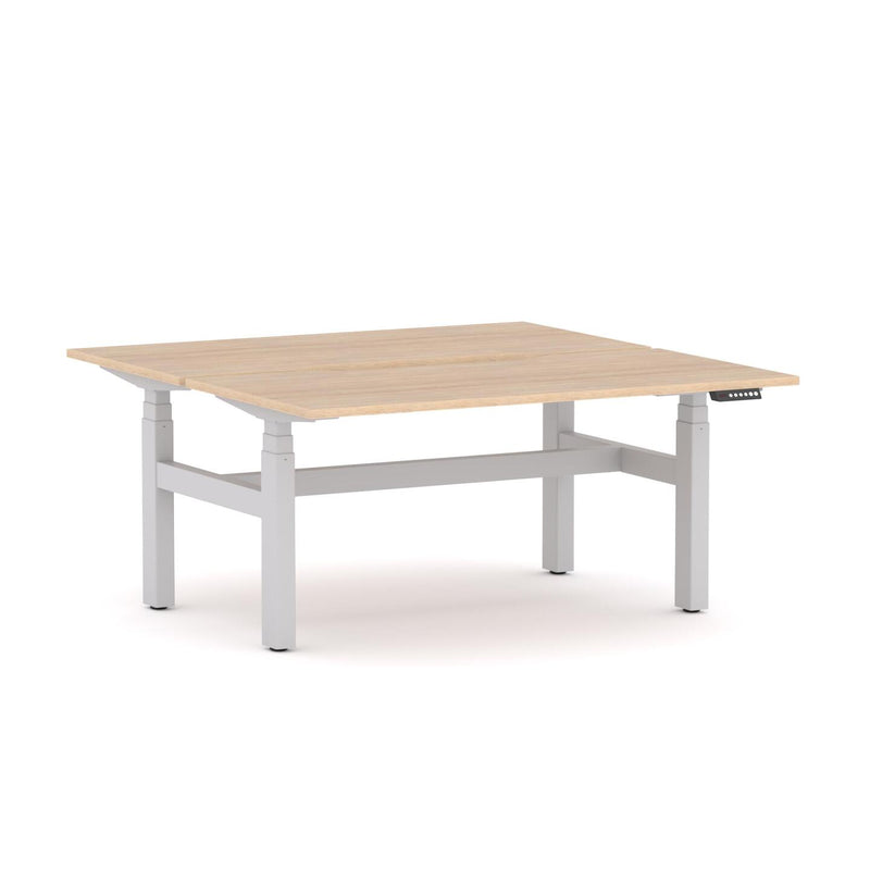 AgileMotion+ 3C/2M Electric Rectangle 2-Person Double-sided Desk Workstation