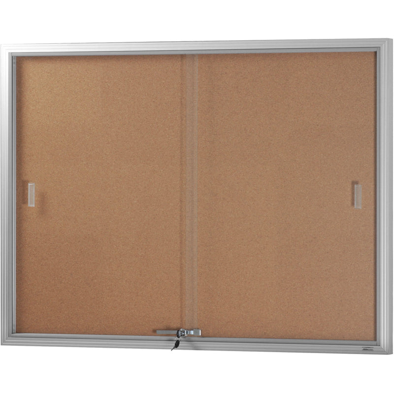 Be Noticed Sliding Door Notice Cases - Corkboard