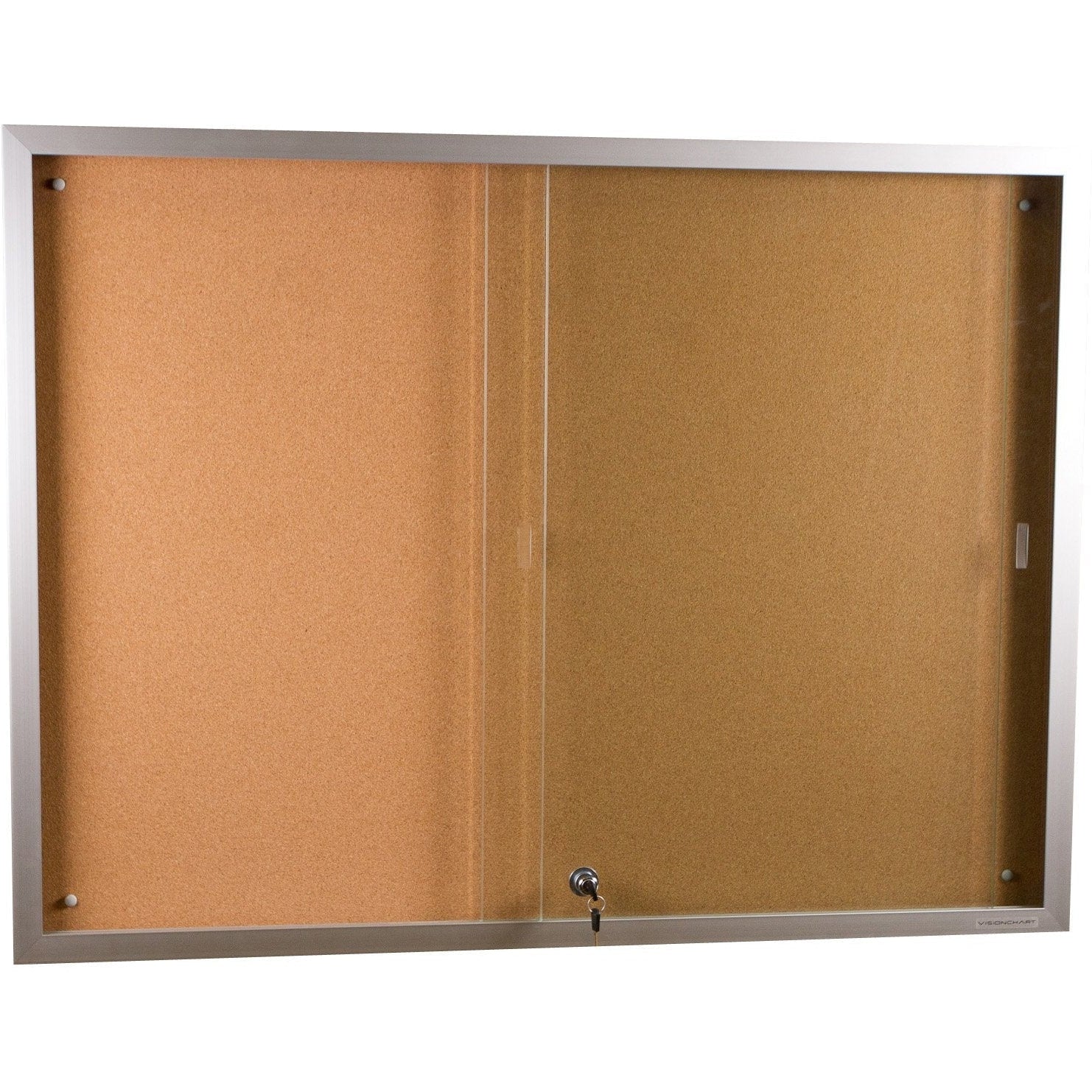 Be Noticed Sliding Door Notice Cases - Corkboard