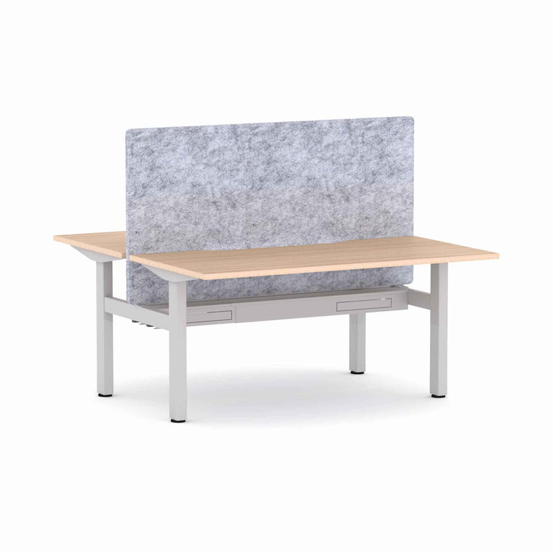 Klass Fixed 2-Person Double-sided Desk Workstation with AcoustiQ Screen