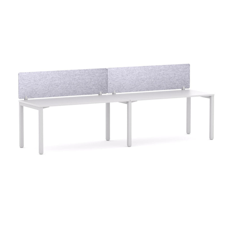 Axis 2 User Single-Sided Desks, 50x50mm Square Leg Design. Includes: AcoustiQ Screen
