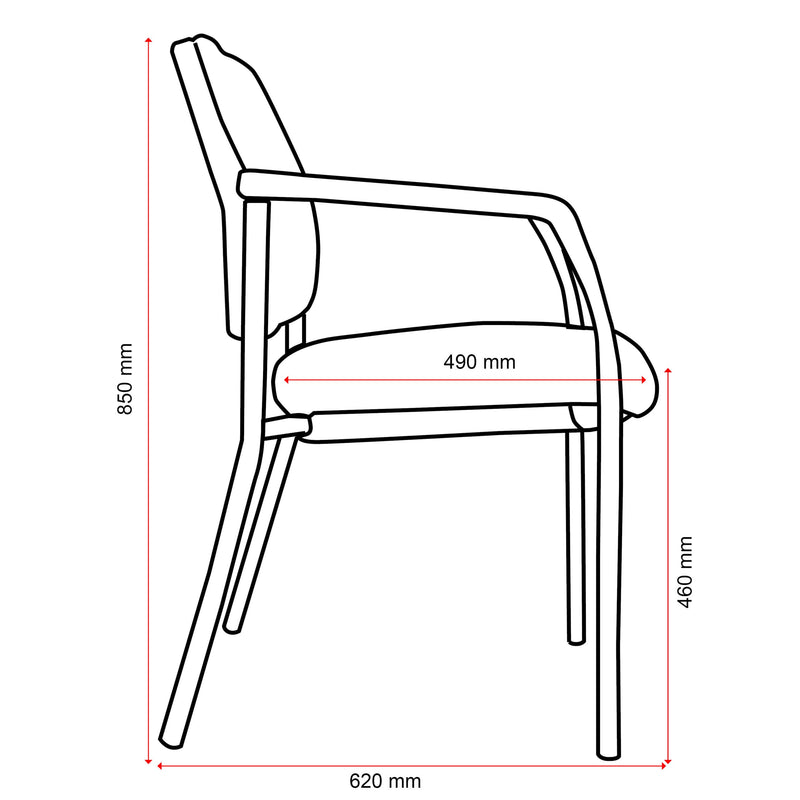 Buro Lindis SafeTex - 4 Leg with arms