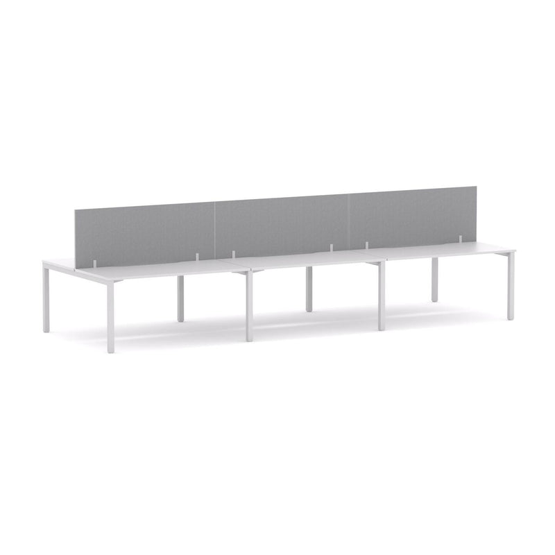 Axis 6 User Double-Sided Desks, 50x50mm Square Leg Design. Includes: Edge25 Screens