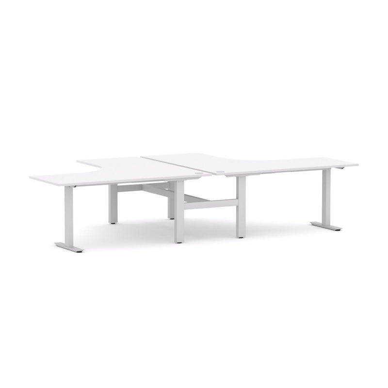 Agile Fixed Rectangle 2-Person 90° Workstation