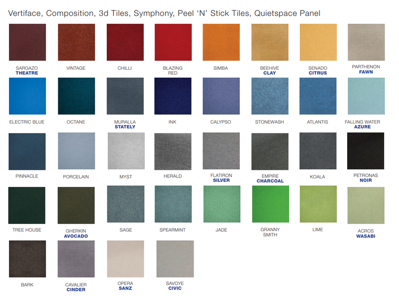 Unframed Wrapped Pinboard - Autex Vertiface Fabric