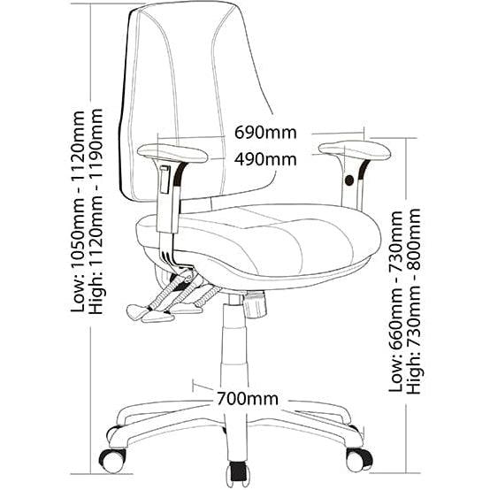 Comfort 3 Lever Mega Big Boy Seat Task Chair
