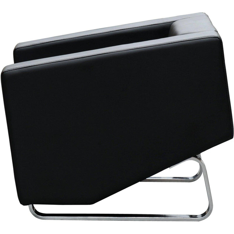 Cube Single Leather Lounge - Black