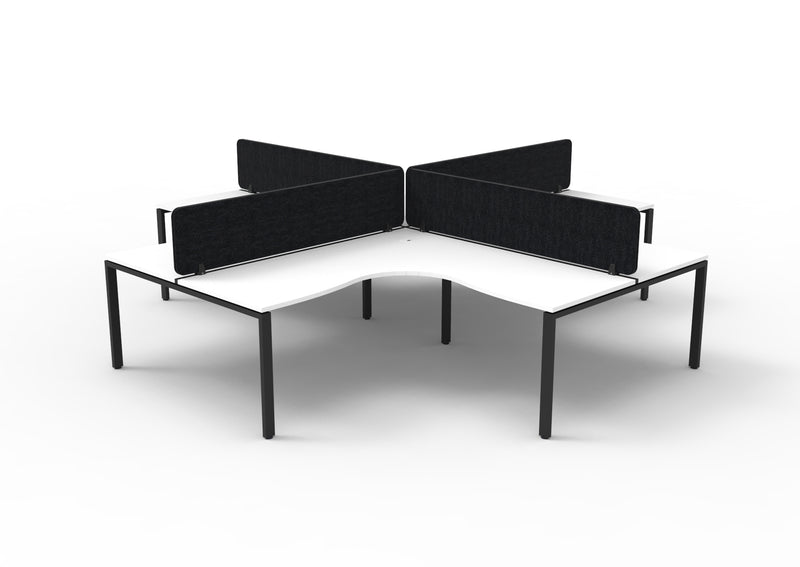Infinity Profile Leg Corner Workstation - 4 Persons With Eco Panel