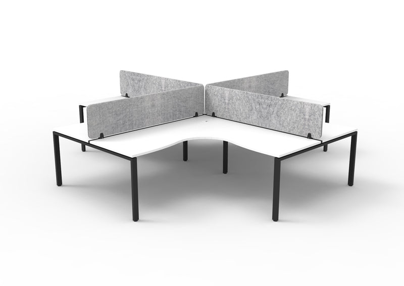 Infinity Profile Leg Corner Workstation - 4 Persons With Eco Panel