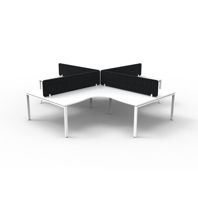Infinity Profile Leg Corner Workstation - 4 Persons With Eco Panel-Elite Office Furniture