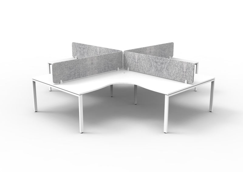 Infinity Profile Leg Corner Workstation - 4 Persons With Eco Panel