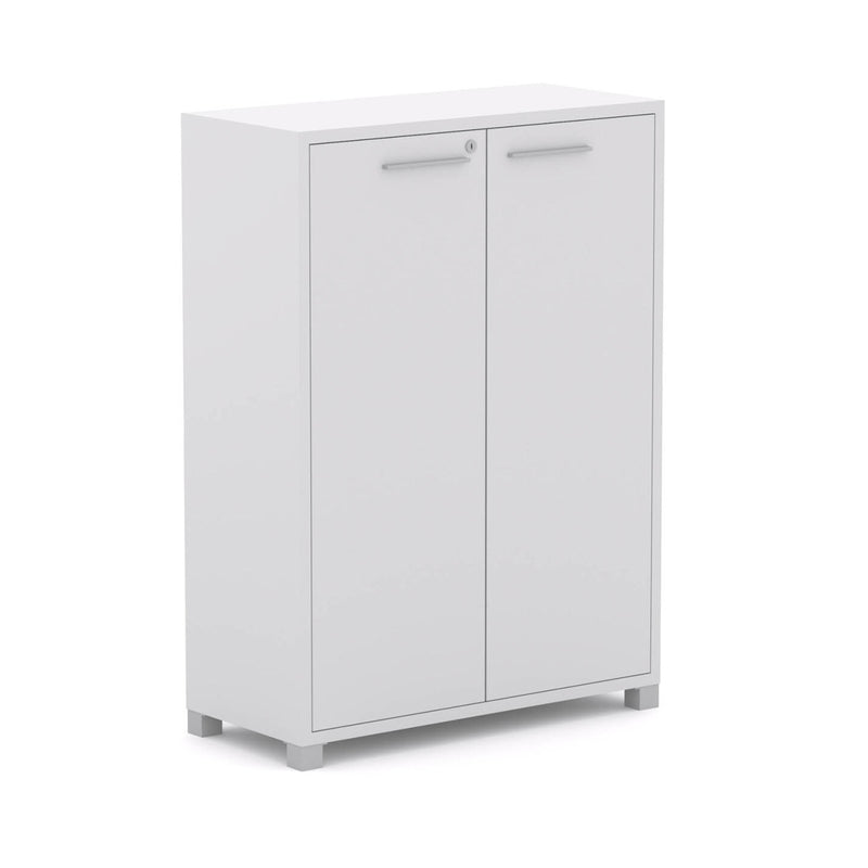 Axis Cupboard with 2x Adjustable Shelves: W900mm x D400mm x H1250mm - White