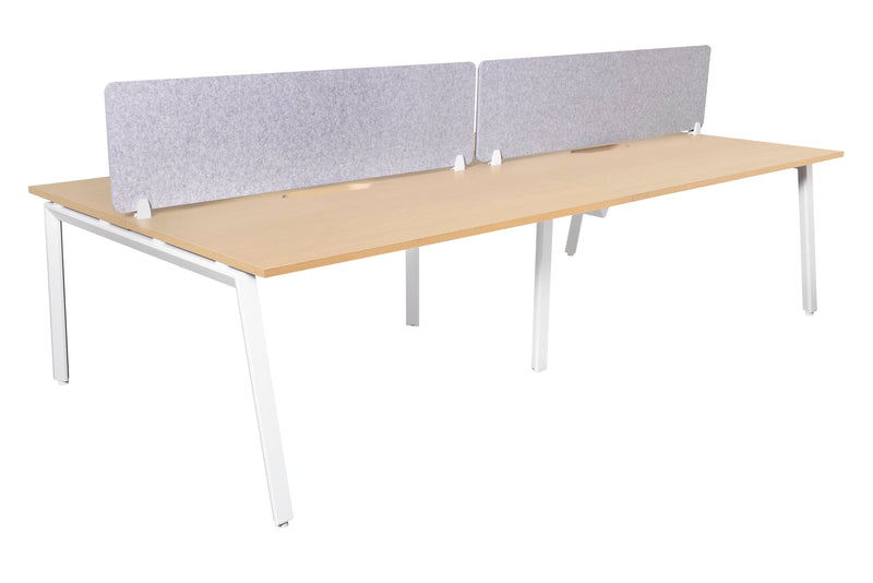 Daytona 4 Person Double Sided Workstation - With Screen