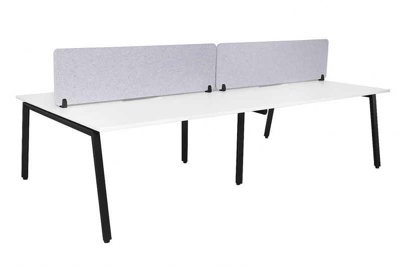 Daytona 4 Person Double Sided Workstation - With Screen