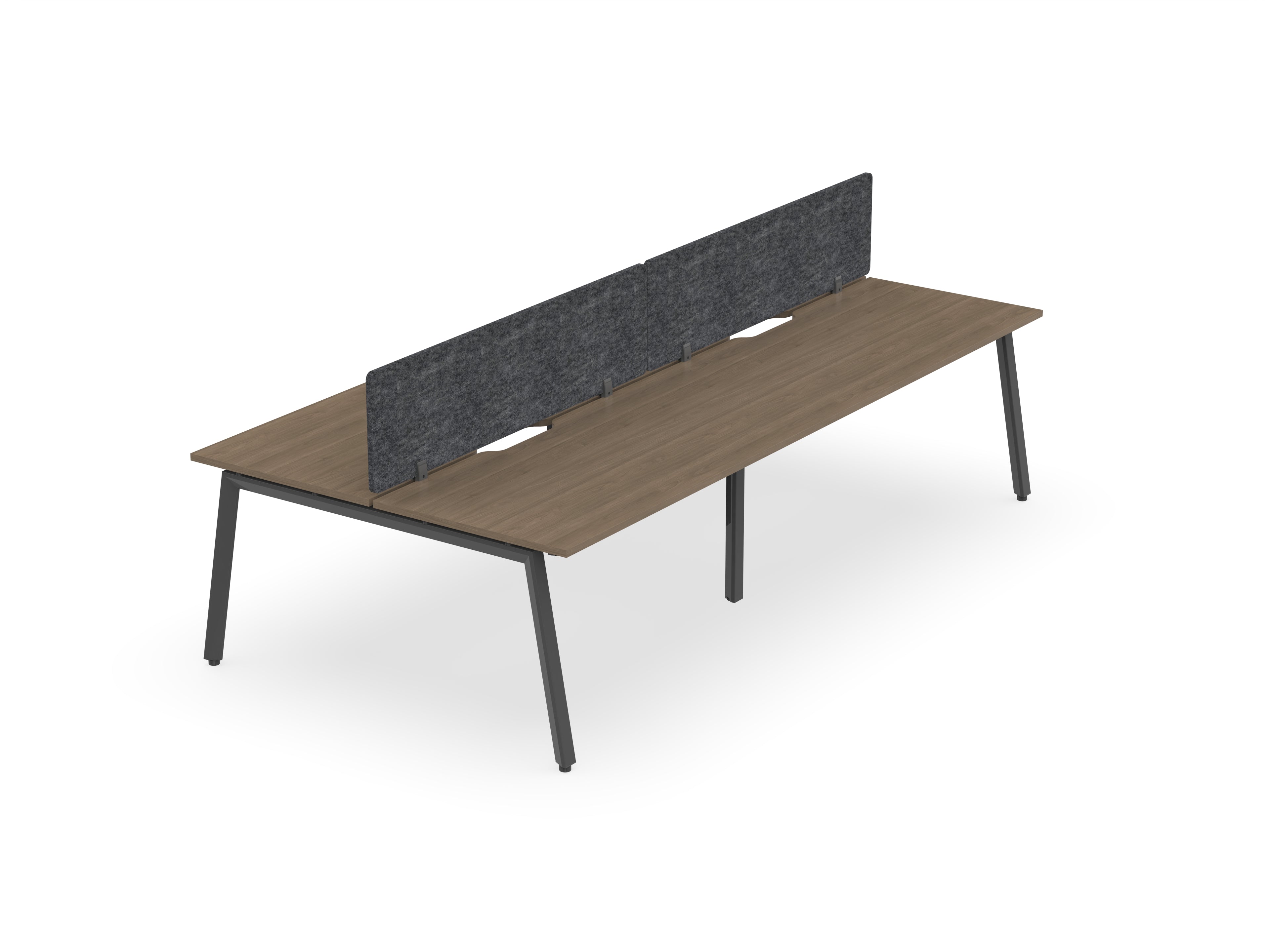 Daytona 4 Person Double Sided Workstation - With Screen