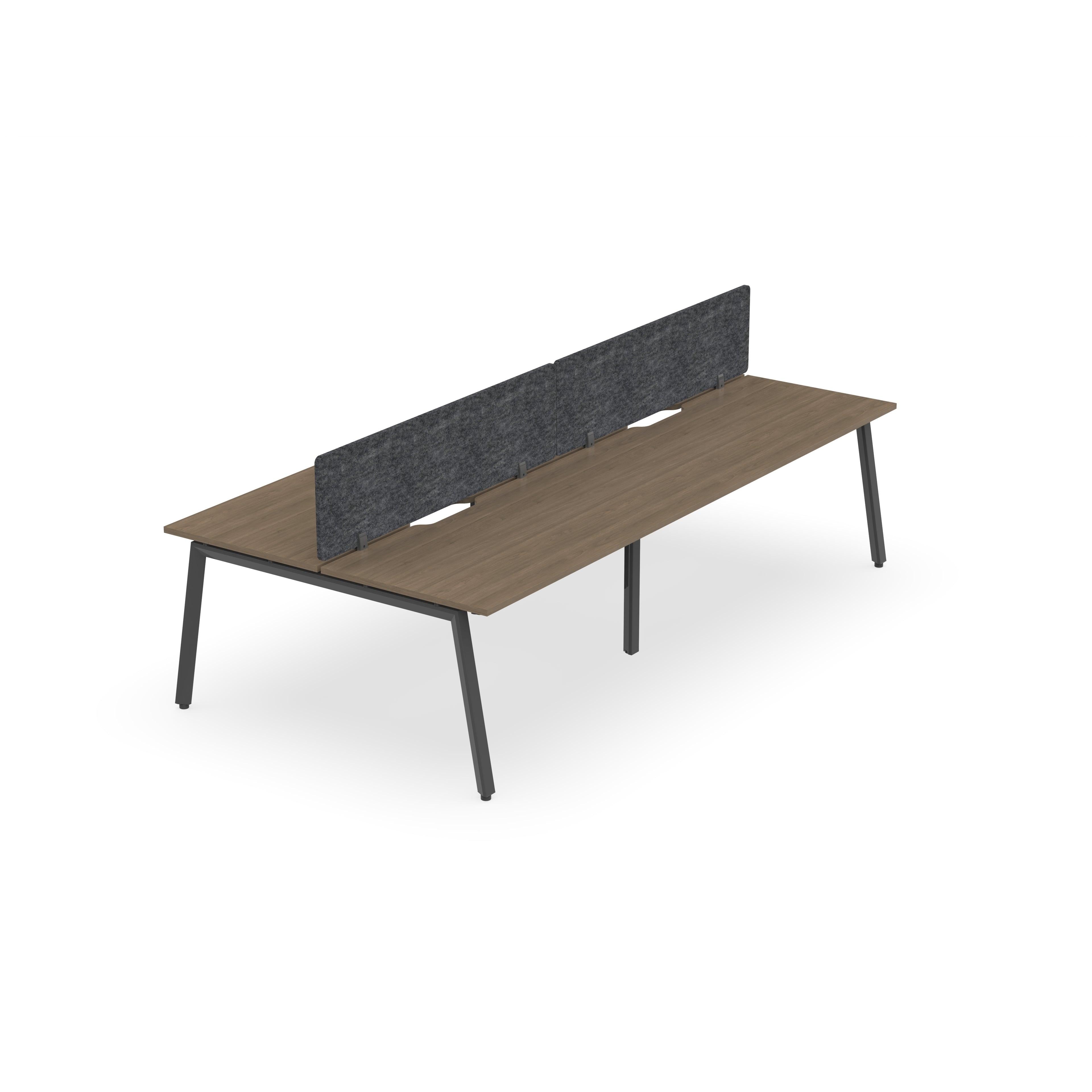 Daytona 4 Person Double Sided Workstation - With Screen-Elite Office Furniture