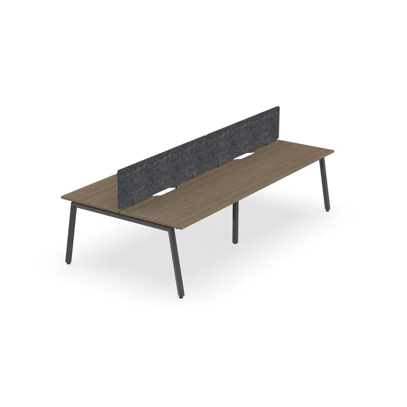 Daytona 4 Person Double Sided Workstation - With Screen-Elite Office Furniture
