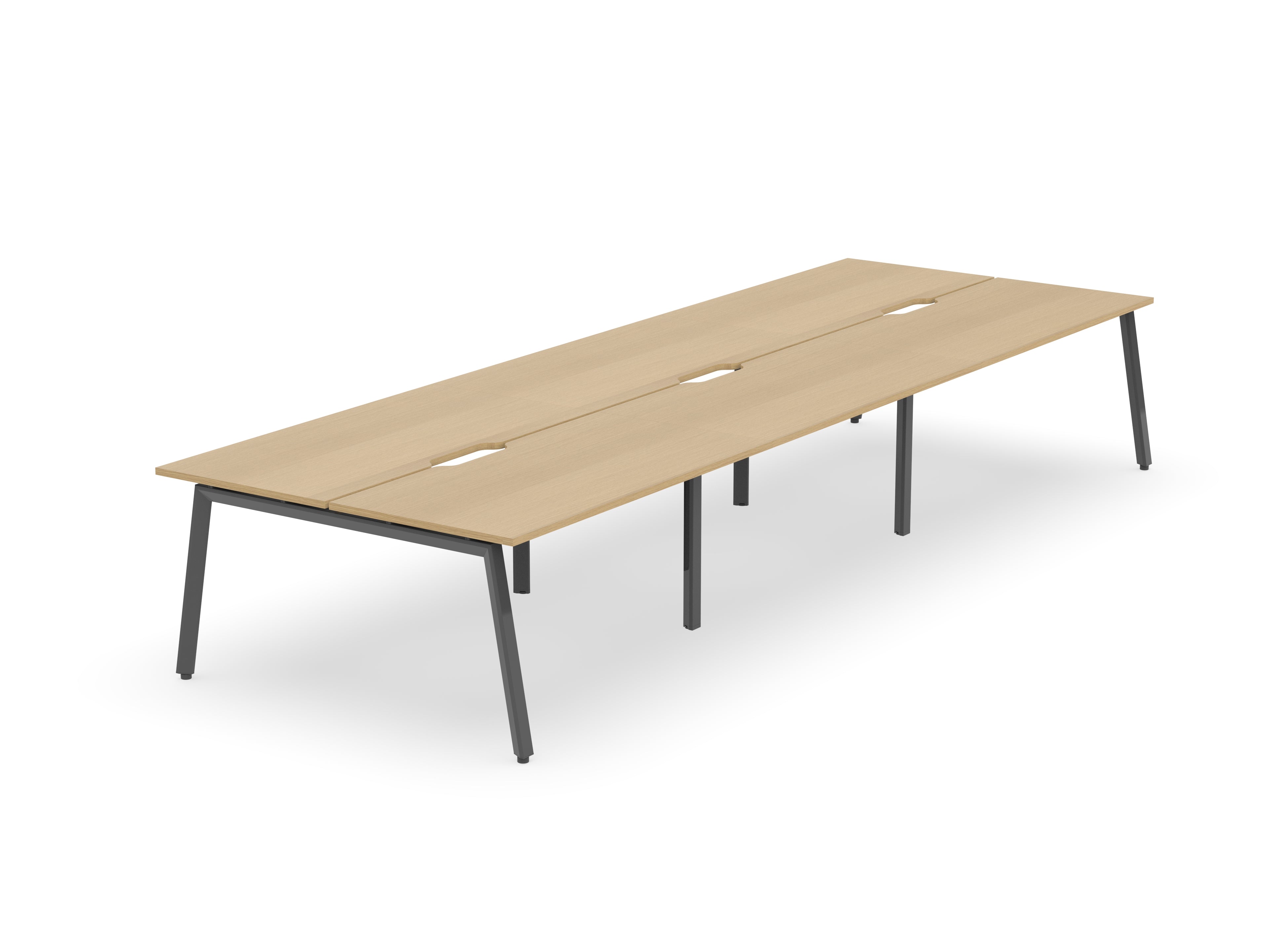 Daytona 6 Person Double Sided Workstation - Without Screen