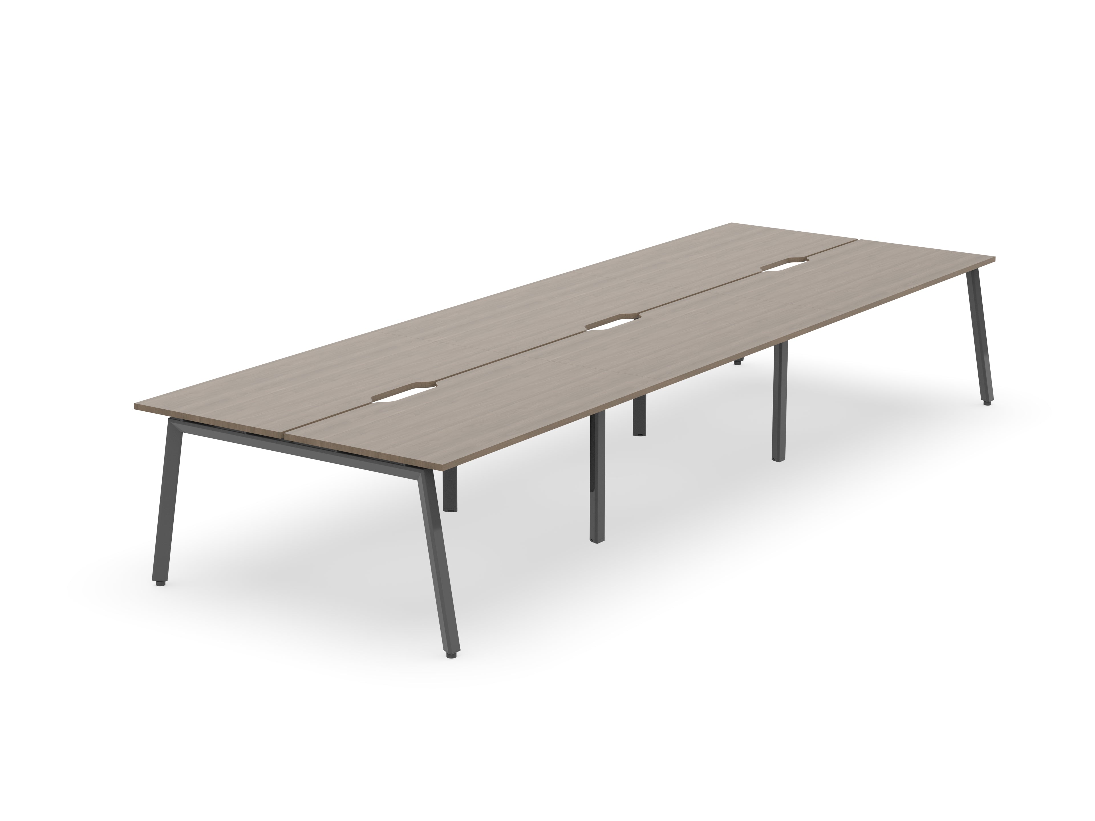 Daytona 6 Person Double Sided Workstation - Without Screen