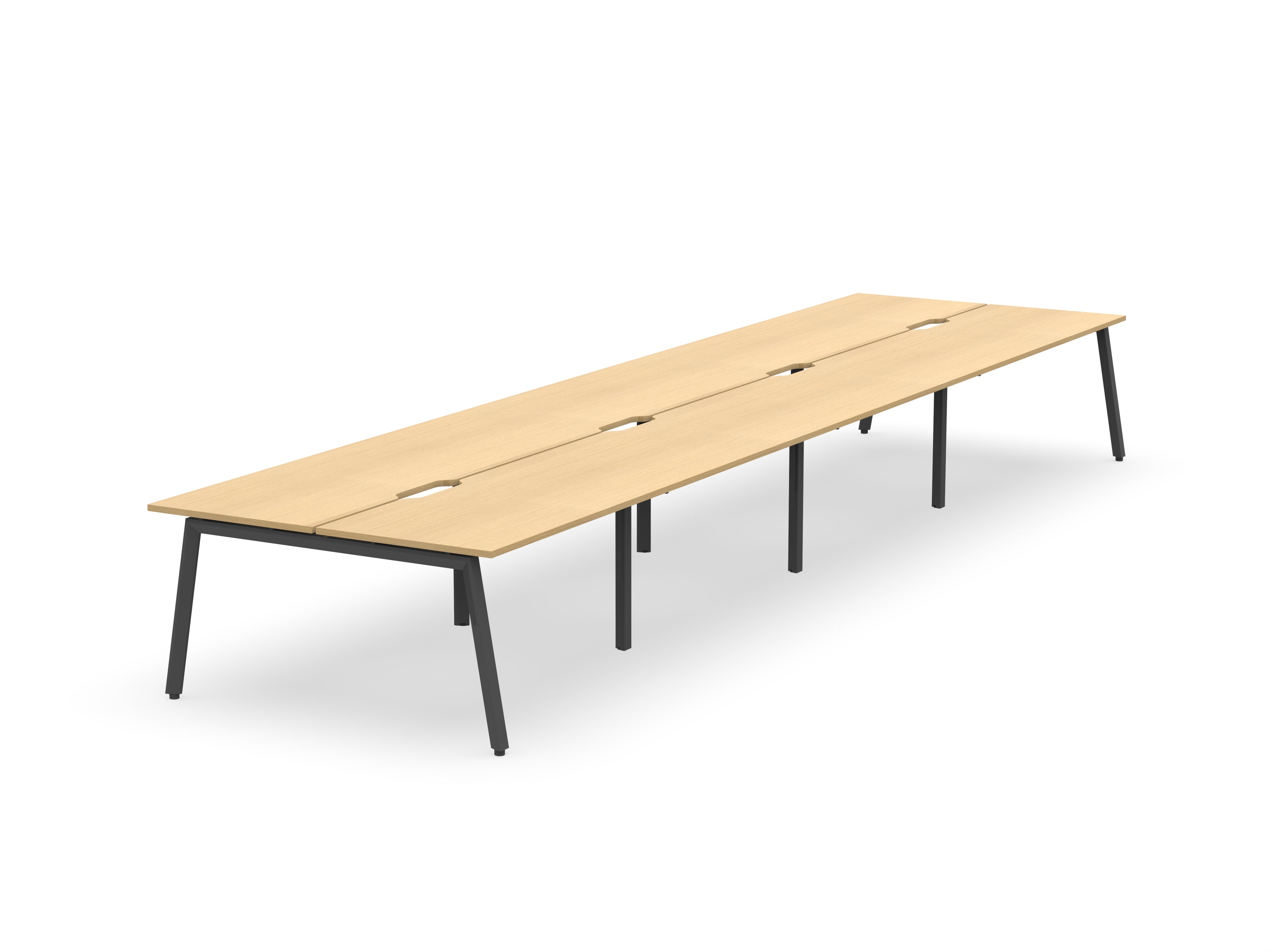 Daytona 8 Person Double Sided Workstation - Without Screen