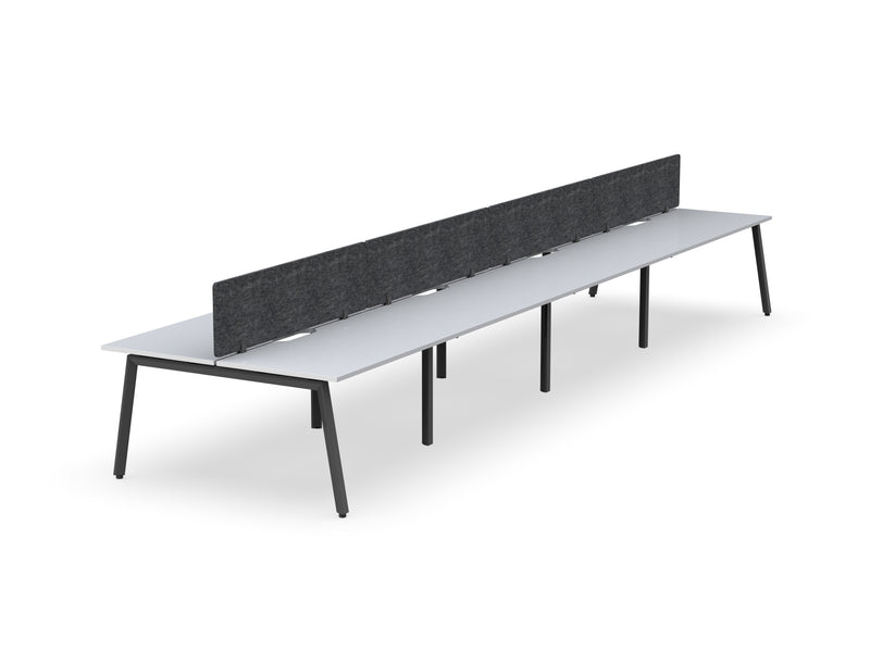 Daytona 8 Person Double Sided Workstation - With Screen-Elite Office Furniture