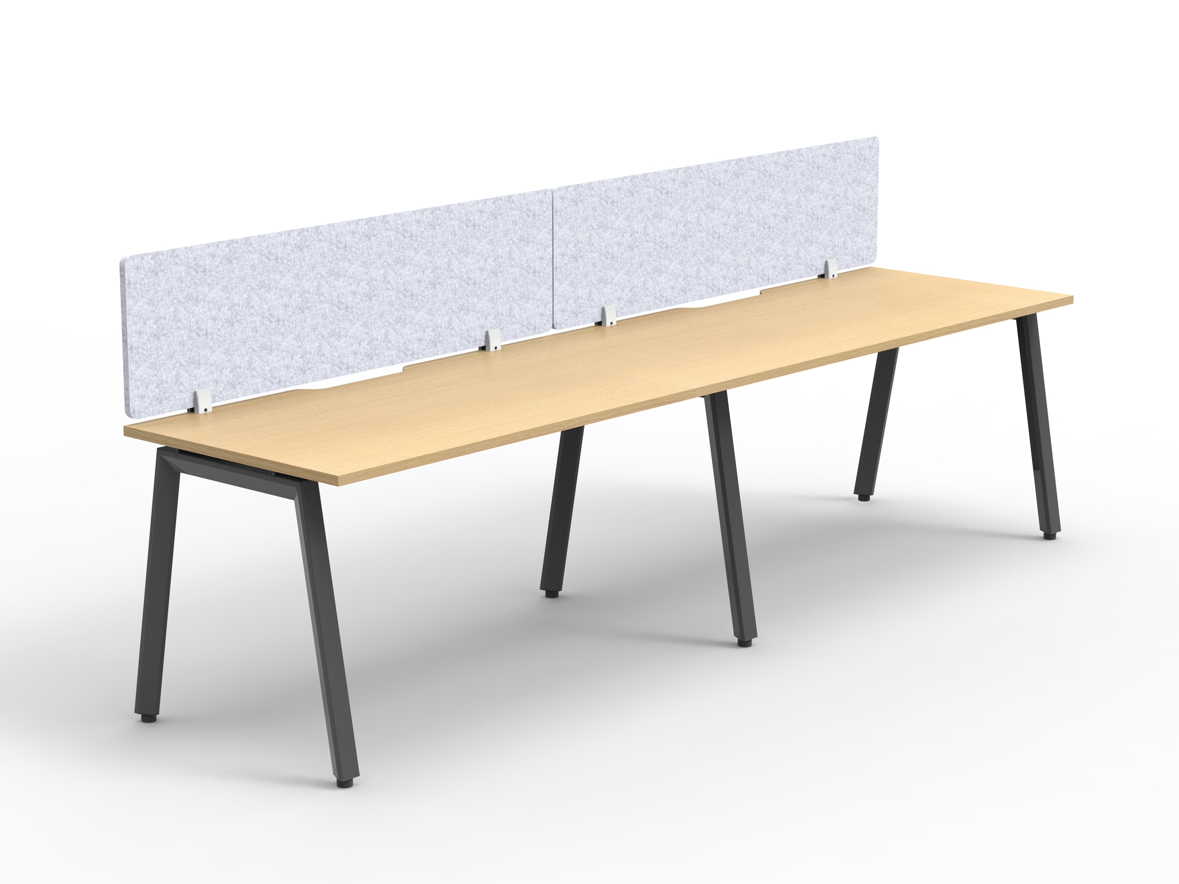 Daytona 2 Person Single Sided Workstation - With Screen