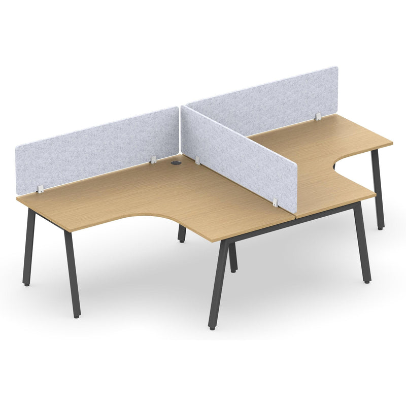 Daytona 2 Person Corner T Shape Workstation - With Screen-Elite Office Furniture