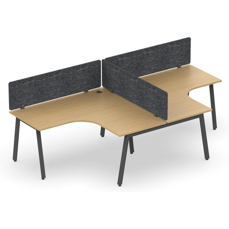 Daytona 2 Person Corner T Shape Workstation - With Screen-Elite Office Furniture