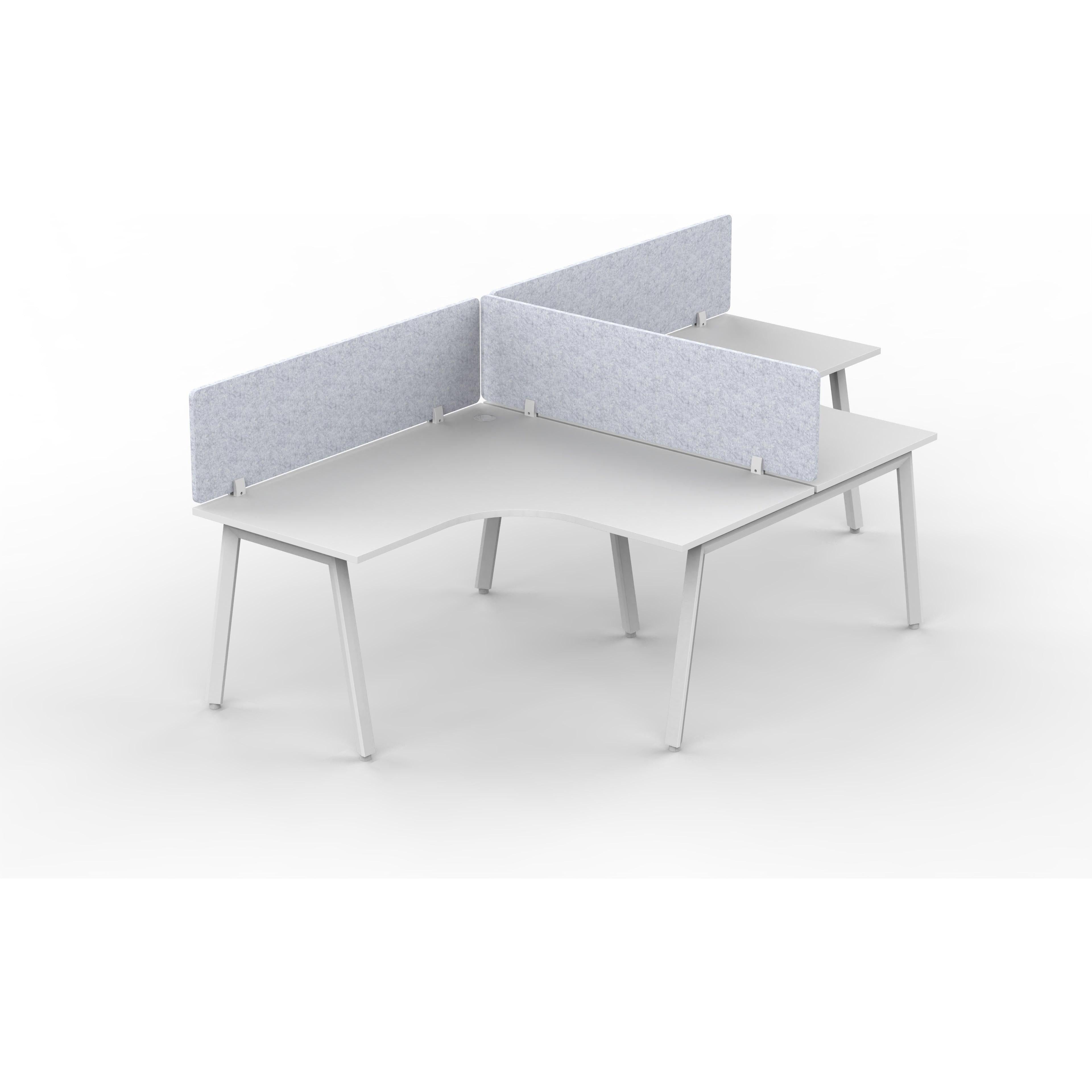 Daytona 2 Person Corner T Shape Workstation - With Screen-Elite Office Furniture