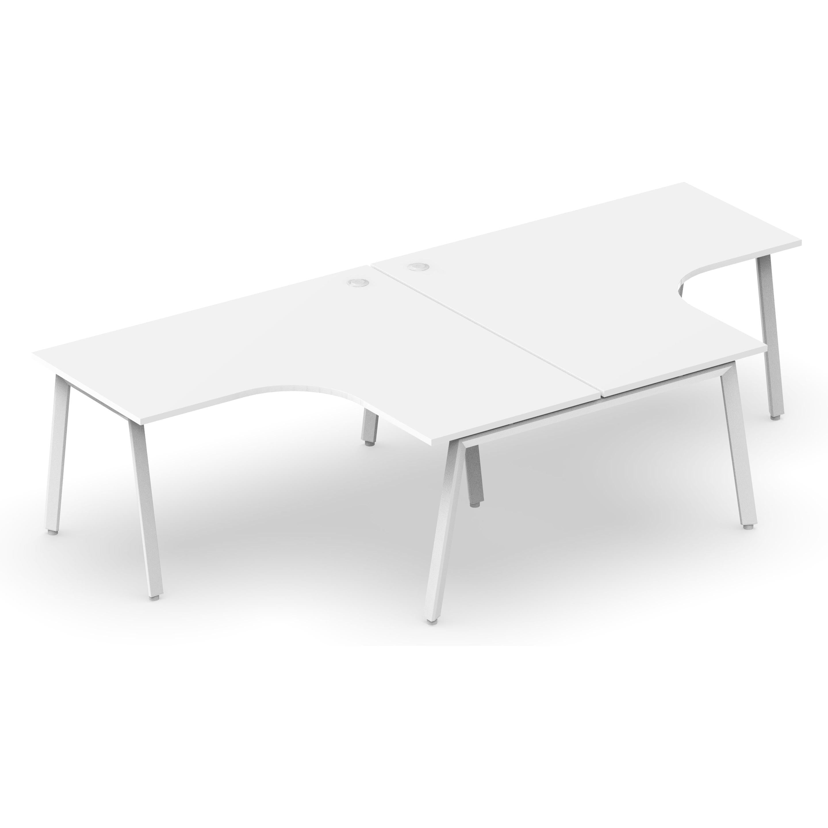 Daytona 2 Person Corner T Shape Workstation - Without Screen-Elite Office Furniture