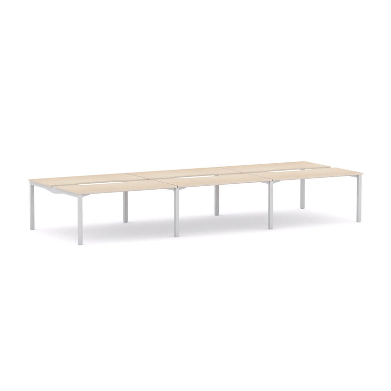 Axis Stretch 6-Person Double-sided Desk Workstation
