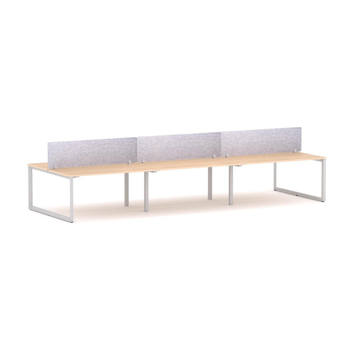 Anvil 6-Person Double-sided Desk Workstation Includes: AcoustiQ Screen