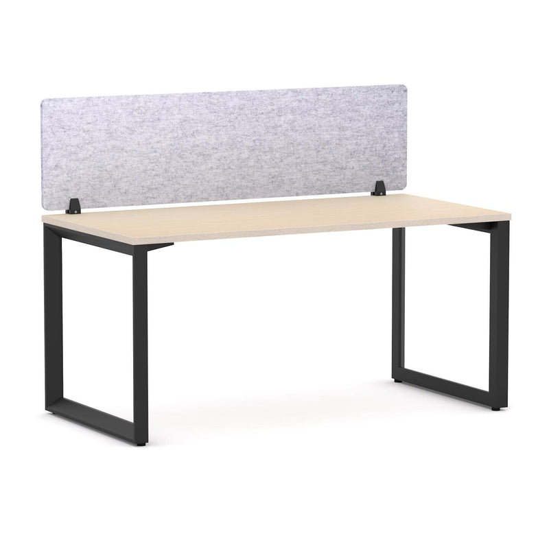 Anvil 1 User Single Desk, 50x50mm Triangular Loop Leg Design. Includes: AcoustiQ Screen